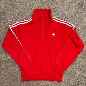 NWT Adidas Adicolor Red Funnel Neck Track Top / Pullover Jacket